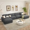 Dyonery 158" Extra Large Modular Sectional Sofa, CHENILLE Fabric with Deep Seat, Tool-Free Assembly - 2 of 4