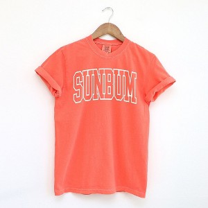 Simply Sage Market Women's Varsity Sunbum Short Sleeve Garment Dyed Tee - 1 of 2