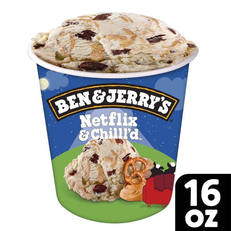 Ben &#38; Jerry&#39;s Netflix &#38; Chilled Peanut Butter Ice Cream - 16oz, 1 of 7