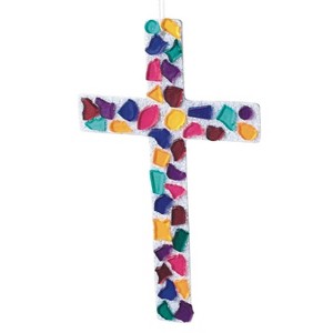 Sparkling Tile Cross Craft Kit (Pack of 24) - 1 of 2