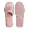 Roxoni Women’s Lovely Velvet Pom-pom Open Toe House Slides - 3 of 4