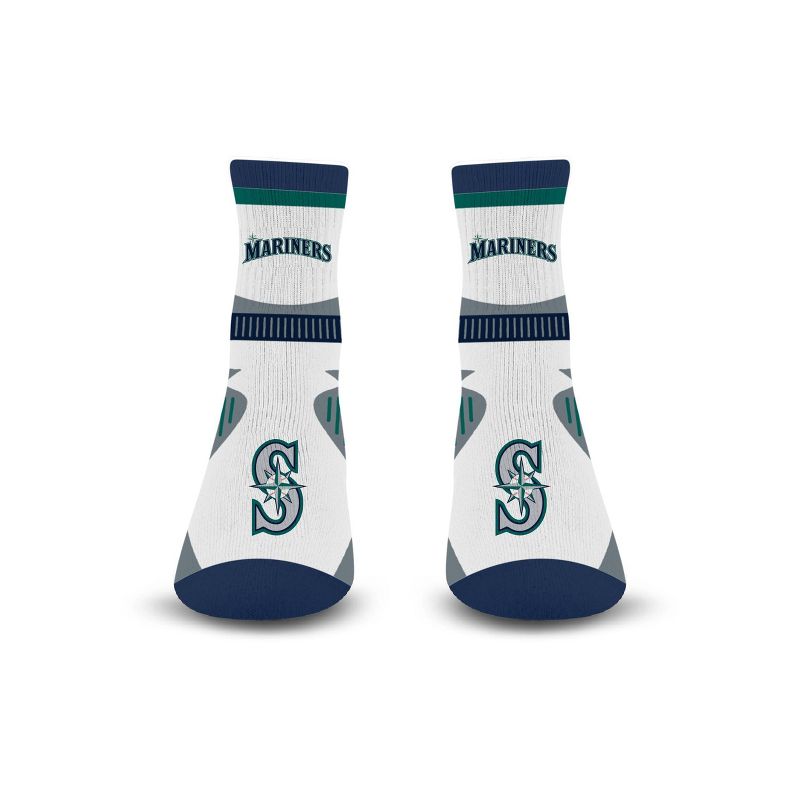 MLB Seattle Mariners Large Quarter Socks, 2 of 4
