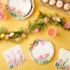 Juvale 144 Piece Watercolor Flower Tea Party Supplies, Includes Disposable Floral Paper Plates, Napkins, Cups, Cutlery - 2 of 4