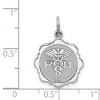 Black Bow Jewelry 14k White Gold Registered Nurse Disk Charm, 16mm - 3 of 4