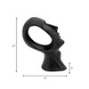 Modern Aluminum Facial Sculpture for Home & Office Decor - Unique Contemporary Art Piece for Living Room or Bedroom - 12" Black - 3 of 4
