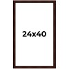 PosterPalooza | Distressed Brown Picture Frame - UV Acrylic, Foam Board Backing, Hanging Hardware - 2 of 4