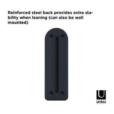 Black Arch Full-Length Leaning Mirror with Metallic Frame