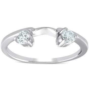 Pompeii3 1/4ct Diamond Engagement Ring Wedding Band Enhancer 14K White Gold