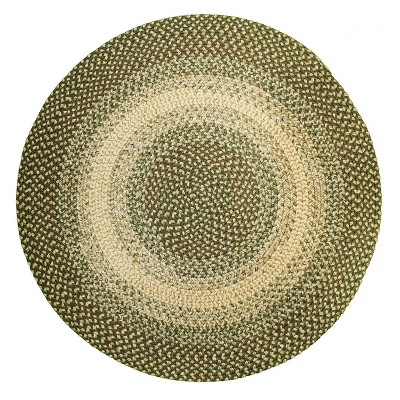 4' Circle Indoor and Outdoor Woven Area Rug Multicolored - Super Area Rugs