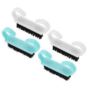 Unique Bargains Durable Small Horn Nail Brush 2.44"x1.38" 4 Pcs - 1 of 4