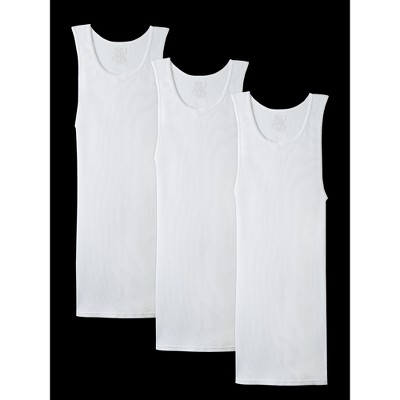 Fruit Of the Loom Men's Cotton A-Shirt, White 3 Pack