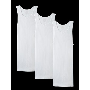 Fruit Of the Loom Men's Cotton A-Shirt, White 3 Pack - 1 of 1