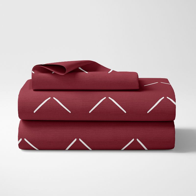 Sweet Jojo Designs Gender Neutral Unisex Kids Twin Sheet Set Woodland Arrow Red and White 3pc, 3 of 7