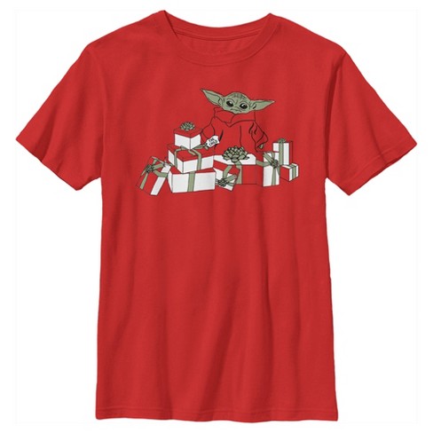 Boy's Star Wars The Mandalorian Christmas The Child Gifts Galore T-Shirt - image 1 of 4