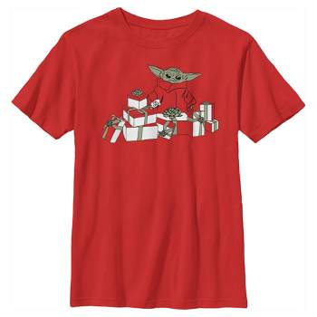 Boy's Star Wars The Mandalorian Christmas The Child Gifts Galore T-Shirt