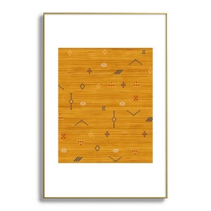 Becky Bailey Cactus Silk In Gold Metal Framed Art Print - Deny Designs - 1 of 4