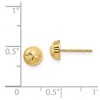 Black Bow Jewelry 5mm Diamond-cut Half-Ball Post Earrings in 14k Yellow Gold - 4 of 4