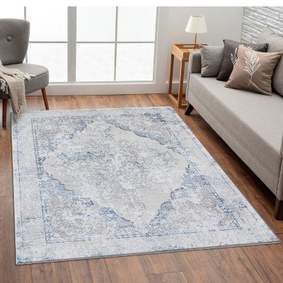 Luxe Weavers Floral Medallion Vintage Indoor Area Rug