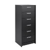 Prepac Studio 50" Tall Essentials 6 Drawer Dresser Black - 2 of 4