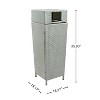 happimess Keaton Modern 24.13-Gallon All-Weather Wicker/Metal Lidded Hideaway Outdoor Trash Can - 3 of 4