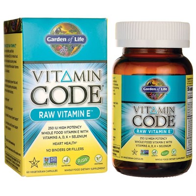 Garden of Life Vitamin E Vitamin Code Raw Vitamin E Capsule 60ct
