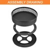 Unique Bargains Carbon Steel Adjustable Rotating Rack Pantry Lazy Susan Organizer 1 Pc - 4 of 4
