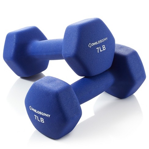 Basics 32 Pounds Neoprene Workout Dumbbell Weights with Weight Rack  - 3 Pairs of Dumbbells