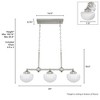 Hunter Fans 33" Saddle Creek Ceiling Light Brushed Nickel Finish - Modern 3-Light Chandelier for Kitchen & Dining Room - 2 of 4