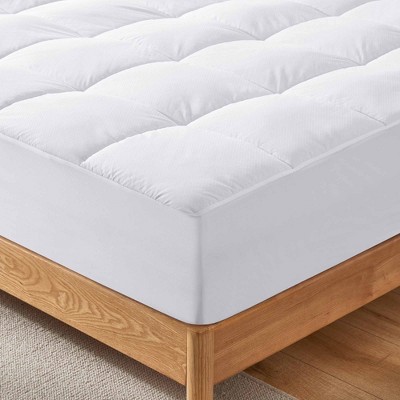 Cotton brushed padded waterproof Quilted Mattress Topper with Elastic straps