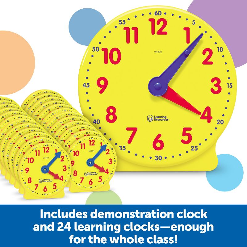 Learning Resources Classroom Clock Kit, 60 Pieces, Ages 5+, 4 of 6