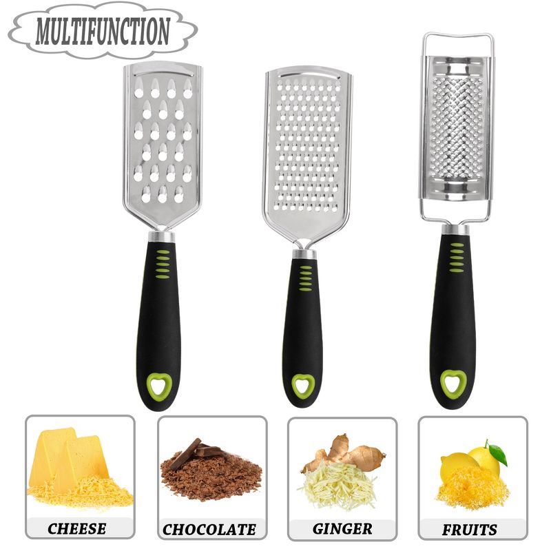 Unique Bargains Cheese Grater Stainless Steeel with Handle Handheld for Parmesan Cheese Ginger Garlic, 3 of 5