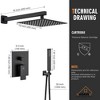 CASAINC 1-Spray Patterns with 2.5 GPM 10 Inches Wall Mount Dual Shower Heads - 2 of 4