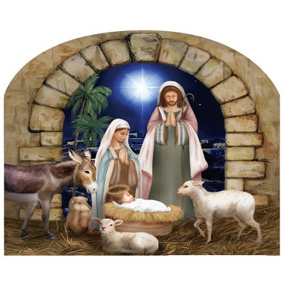 Briarwood Lane Christmas Art Sign 8.25x10.25 Away in a Manger For Christmas Art Sign