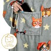Catalonia Women Men Funny Printed Wearable Blanket Long Robe, Soft Fleece Mink Micro Plush Wrap Snuggie Blanket for Adult, Cozy Gift for Woman Man - 4 of 4