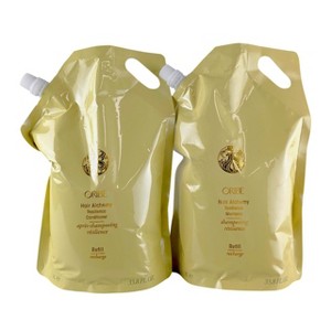Oribe Hair Alchemy Resiliance Shampoo - (33.8 oz) & Hair Alchemy Resilience Conditioner - (33.8 oz) Refills DUO SET KIT \ Turn Weakness Into Worship - 1 of 4