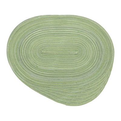 REGALWOVEN Polyester Oval Farmhouse Dining Kitchen Placemat 6 Pcs