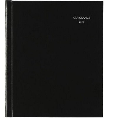 AT-A-GLANCE 2022 7" x 8.5" Monthly Planner DayMinder Black G400H-00-22