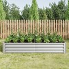 KTMBDW 3 Size Galvanized Raised Garden Beds, Outdoor Metal Gardening Planter Box, Rectangle Raised Planter for Vegetable Elevated Flower Herbs - 2 of 4