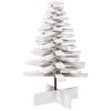 Aghana Digitals 80cm White Solid Pine Wood Christmas Tree with Rotating Branches, Rustic DIY Design - 2 of 4