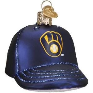 Old World Christmas Blown Glass Ornament for Christmas Tree, Milwaukee Brewers Cap - 1 of 3
