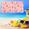 Unique Bargains Soft Absorbent Beach Towel Watermelon Pattern Pink 55"x28" 1 Pc - 2 of 4