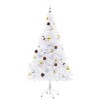 vidaXL Artificial Pre-lit Christmas Tree with Baubles White 5 ft - 3 of 4