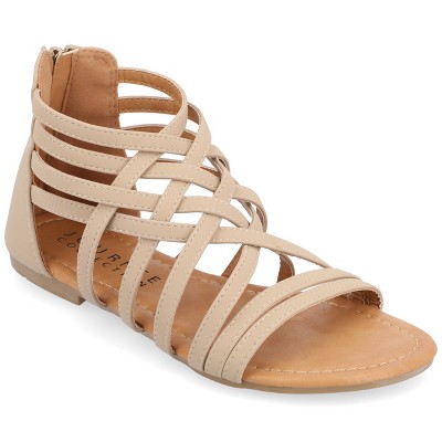 Journee Collection Womens Hanni Gladiator Low Block Heel Sandals : Target