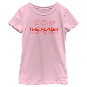 Girl's The Flash Heroes Classic Emblems T-Shirt - 1 of 4