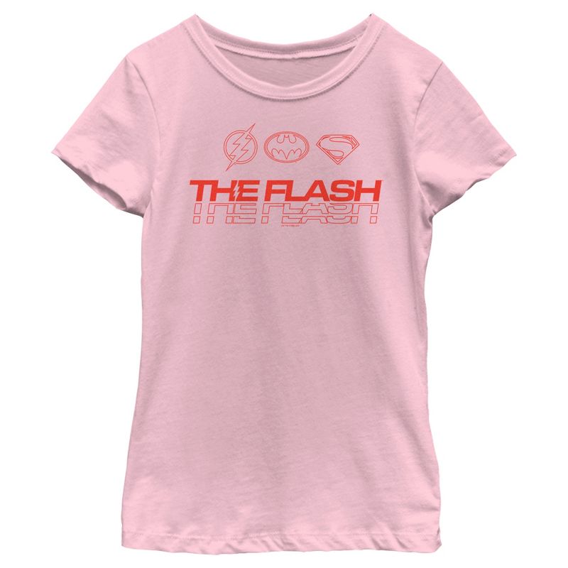 Girl's The Flash Heroes Classic Emblems T-Shirt, 1 of 5