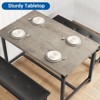 Whizmax 3-Piece Dining Set for 4 - Kitchen Table with Upholstered Benches, Rectangular Space-Saving Table for Small Apartments & Studios - 2 of 4