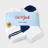 Toddler 10pk Striped Ankle Socks - Cat & Jack™ - image 2 of 3