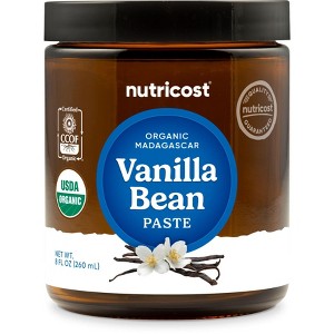 Nutricost Organic Madagascar Vanilla Bean Paste (8 oz) - Vanilla Bean Paste for Baking and Cooking, USDA and CCOF Organic, GMO-Free, Gluten-Free - 1 of 4