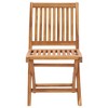 vidaXL Patio Chairs 2 pcs with Green Cushions Solid Teak Wood - 4 of 4