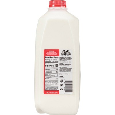 Oak Farms Whole Milk - 0.5gal